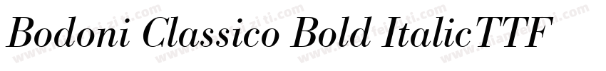 Bodoni Classico Bold ItalicTTF字体转换